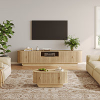 Fluted Tv Stand And Lift Top Coffee Table Set by Winston Porter