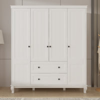 63"W 2-Drawer Wardrobe With 2 Hanging Poles by Red Barrel Studio