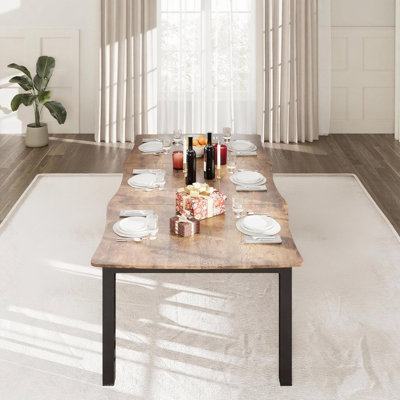 Rectangular Table, With Wave Irregular Edge, Waterproof Scratch-Resistant by Ebern Designs
