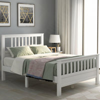 Wood Platform Bed With Headboard And Footboard