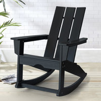 All-weather Resistant Hdpe Plastic Oversize Rocking Adirondack Chair by Ebern Designs