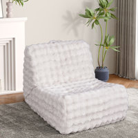 Bean Bag Chair For Adults, Giant Bean Bag Chair With Pillow, Memory Foam Beanbag Sofa Chair With Soft Faux Fur For Living Room Bedroom Or Reading Nook by Trule