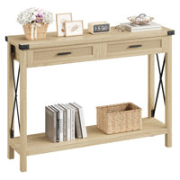 Entryway Table, Console Table with Rattan Drawers, 43" Sofa Table with Storage, Console Tables for Entryway, Living Room, Hallway, Foyer by Ophelia & Co.