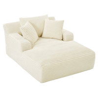 Modern Corduroy Oversized Chaise Lounge Sleeper Sofa Cloud Couch Chair For Indoor Use by Latitude Run