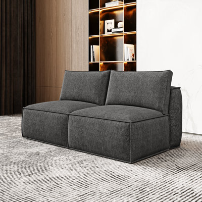 Chenille Modular Sofa Sectional Sofa - Armless Sofa by Wrought Studio