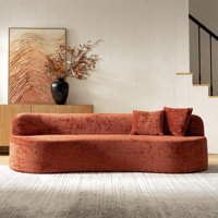 Eliseo 94.5"Wide Compressed High-Density Foam Sofa with 2 Pillow and No Assembly Needed