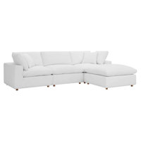Modholic Haven 3 Seater Sectional Sofa With Ottoman by Hokku Designs