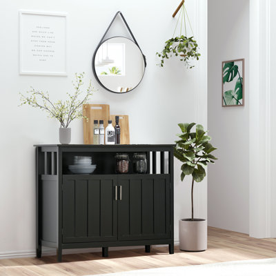 Sideboard Buffet Cabinet for Entryway & Living Room (Black) by Ebern Designs
