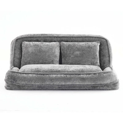 Double Human Dog Bed Lazy Sofa Loveseat, Fits You & Pets, Extra Large Floor Couch, 5 Adjustable Positions, Plush Chenille Upholstery, Comfortable for