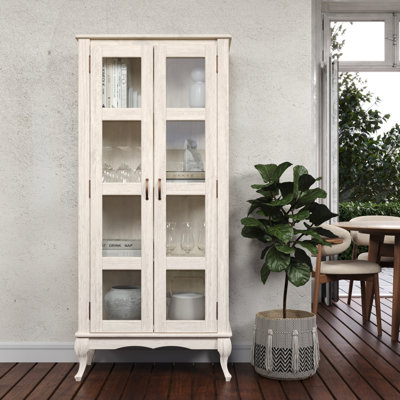Wood Display Unit White Distressed |