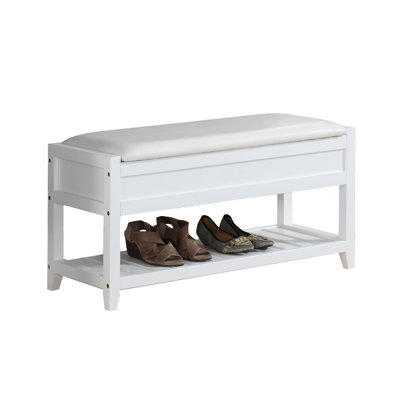 Bench with Shoe Storage White by Winston Porter
