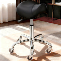 Saddle Stool with High-Density Sponge Cushion, Stable Stricture, Easy Assembly by Latitude Run