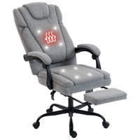 500LBS Ergonomic Massage Office Chair Big and tall Fabric Computer Chair with Foot Rest by Inbox Zero