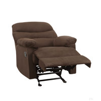 Chocolate Microfiber Motion Recliner by Red Barrel Studio
