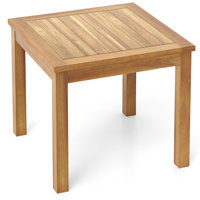 Outdoor Square Teak Wood End Table Coffee Table for Porch Deck Garden Patio by Millwood Pines