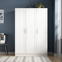 69.7"H 3-Door Armoire Wardrobe With Hanging Rod & Shelves by Red Barrel Studio