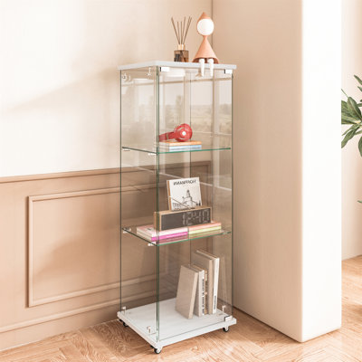 Modern Glass Display Cabinet With LED Lights by Ivy Bronx