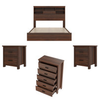 4-Piece Bedroom Set, Nightstand Included by Ebern Designs