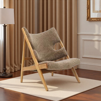 Creamy Lamb Fleece Single Leisure Chair. by Corrigan Studio