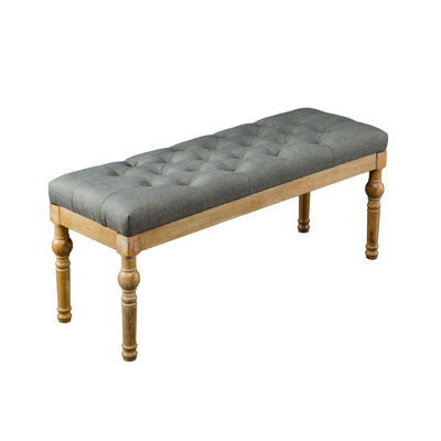 Habit Solid Wood Button Tufted Dining Bench by Red Barrel Studio