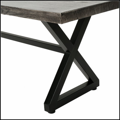 Durable Outdoor Aluminum Dining Bench with Steel Frame for Long-Lasting and Stylish Seating by 17 Stories