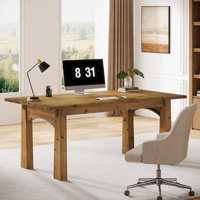 63" Solid Wood Executive Desk by Millwood Pines