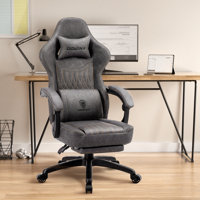 Fabric Gaming Chair with Pocket Spring Cushion, Breathable Computer Chair, 300Lbs by Inbox Zero