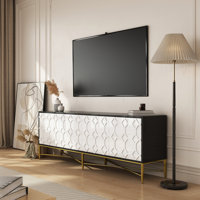 Modern And Color Scheme Press Design 4 Door Cabinet, Living Room TV Stand