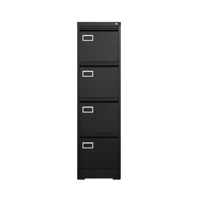4 Drawer Vertical File Cabinet with Lock,Filing Cabinet, Metal Filing Cabinet for Home Office Organizer Storage Cabinet Letter Size/A4/Legal File by Inbox Zero