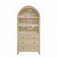 70.20" Tall Arched Storage Cabinet by Lark Manor