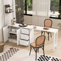 Kitchen Island with Extendable Table, Island Table for Kitchen, Extendable Dining Table, Pull-Out Dining Table by Latitude Run