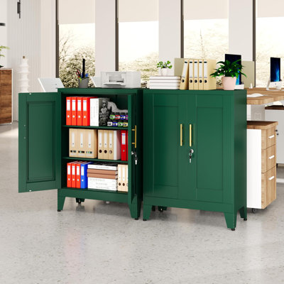 35.83" Metal Kitchen Pantry Storage Cabinet, Storage Cabinets with 2 Doors and 2 Adjustable Shelves, Pantry Cabinet, Freestanding Hutch Cupboard for K by Mercer41