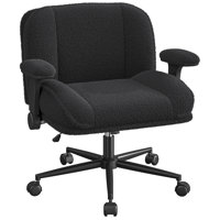28.3" Wide Upholstered Office Chair With Wheels For Office,Vanity, Apartment Dorms by George Oliver