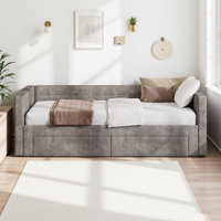 Upholstered Daybeds with Trundle, Twin-to-King Convertible Daybed with Two Drawers by Latitude Run