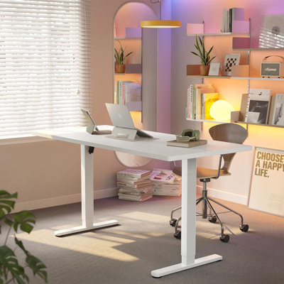 Electric Standing Desk With 4 Memory Presets, Wide Height Adjustment, Durable Steel Frame & Easy Assembly by Ebern Designs