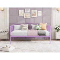 Metal Twin Daybed with Trundle and Headboard, Twin Size Sofa Bed Frame with Steel Slat Support, No Box Spring by Winston Porter