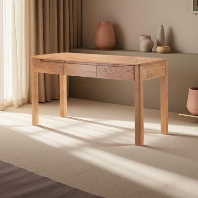 Get a more solid wooden desk by Hokku Designs