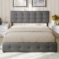 Pholstered Bed Frame with 4 Storage Drawer