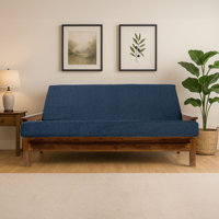 Memory Foam Infused Futon Mattress Washable Removable Cover, Heavy-Duty Zipper, Thick Foldable Sofa Bed Cushion For Guest Room, Apartment, Dorm (Frame by Ebern Designs