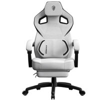 Ergonomic Fabric Gaming Chair with Adjustable Footrest & Lumbar Massage - High-Back Computer Office Chair for Adults, 300 lb Weight Capacity by Inbox Zero