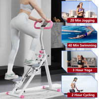 Foldable Vertical Stepper For Use Cardio Training Equipment For Full-body Workouts Adjustable Handlebars And Pedals Weight Capacity 300 Lbs