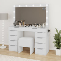 Vanity With Built-In Socket by Ivy Bronx