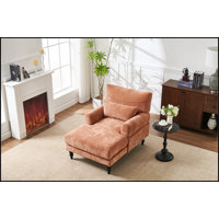 Modern Chaise Lounge, Upholstered Indoor Leisure Sofa Recliner, Comfortable Chair Sleeper for Various Rooms by Ivy Bronx