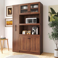 Farmhouse Storage Cabinet with 4 Doors,Pantry Organizers for Kitchen by Red Barrel Studio