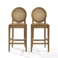 Jacolyn 2-piece Cane-back Counter Stool Set