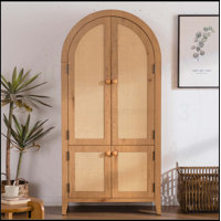 63.39" Tall Arched Bookcase Storage Cabinet by Ophelia & Co.