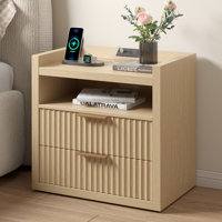 Modern Nightstand With Charging Station