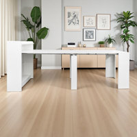 Modern Extendable Dining Table With Hidden Storage, Multi-functional Expandable Table For Kitchen, Dining Room, Small Space by Ebern Designs