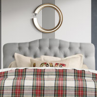 Linen Upholstered Headboard-Modern-Adjustable Height-Button Tufting by Winston Porter