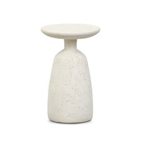 Waynard Outdoor Small Nesting End Table-Aged White Concrete by Ivy Bronx